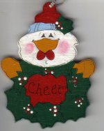 cheer chicken ornament