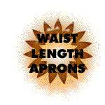 Handmade waist length aprons